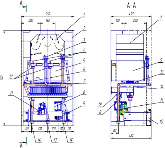 Конструкція котла Eurotherm